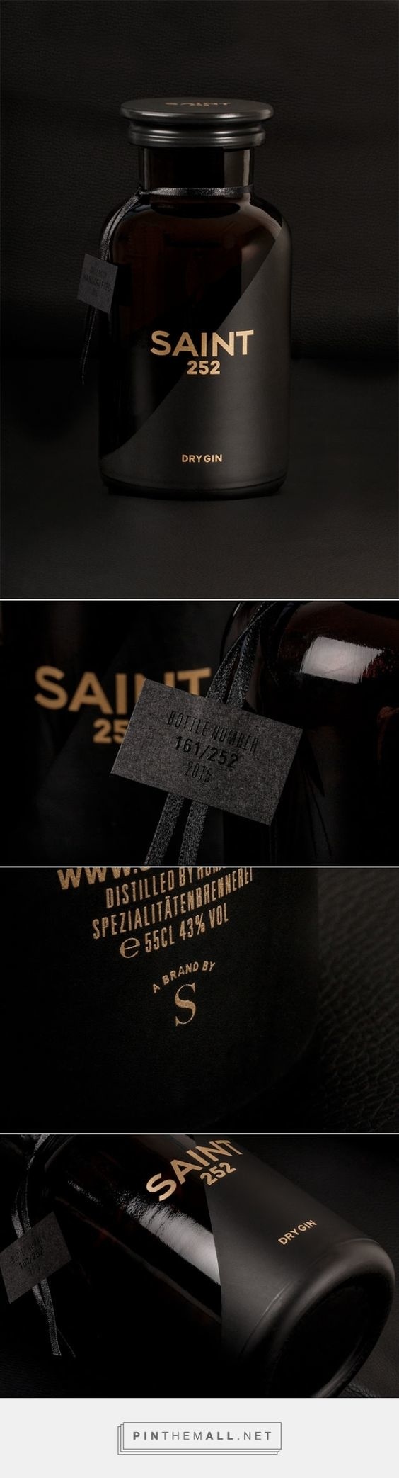 SAINT 252 ‪gin‬ ‪packaging‬ designed by Studio Schoch PD