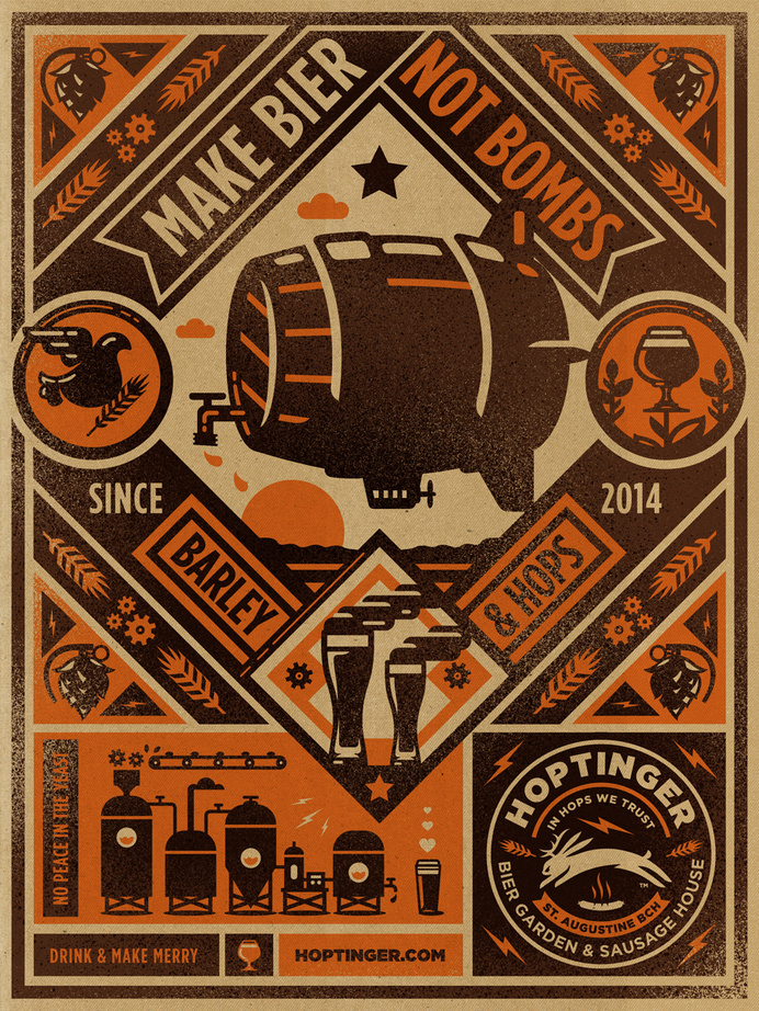 Hoptinger #kidd #bier #illustration #poster #kendrick #hoptinger