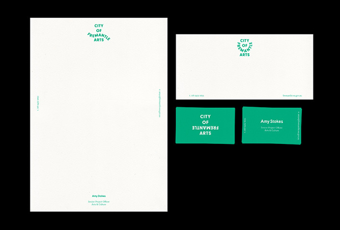 City Of Fremantle Arts by Corey James #branding #stationary #green
