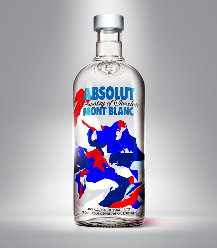 Absolut Mont Blanc pattern for packaging by Andrei Robu www.robu.co