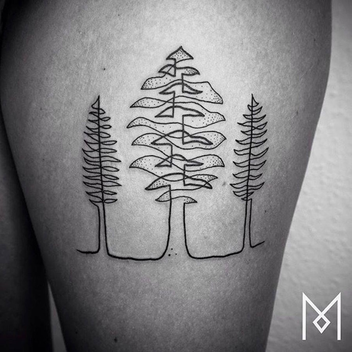 Unique Linear Tattoos Design #Tattoo #body art #ink #tattoo art #linear tattoo