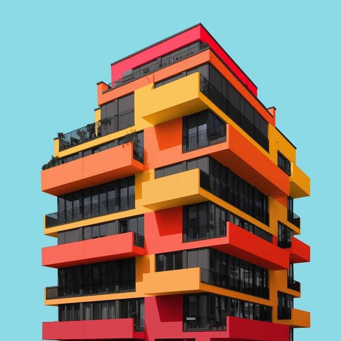 Colorful and Minimalist Architecture Photography by Paul Eis