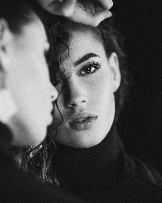 Beautiful Black and White Female Portrait Photography by Constantin Slotty
