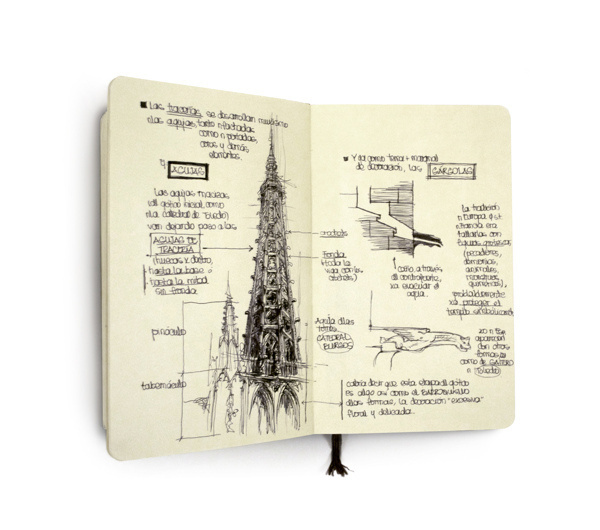 CJWHO ™ (Classic Architecture Studies by Chema Pastrana ...) #classic #design #illustration #studies #architecture #art #moleskine #drawing #sketch