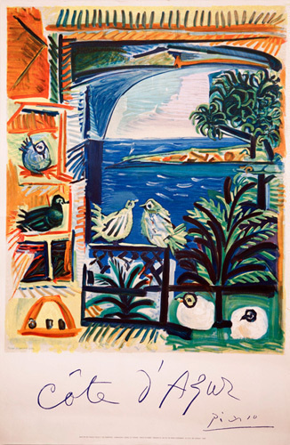 Cote D'Azure by Pablo Picasso from kingandmcgaw.com #Poster #Print #Art #Printing #Lithograph #Drawing #Mourlot