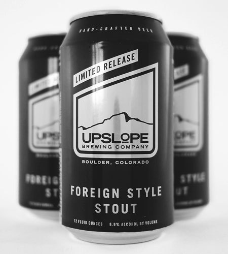 Upslope Brewing Foreign Style Stout Cans #packaging #beer #can #label