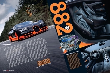 Gas Creative Print #fastest #veyron #worlds #spread #car #magazine