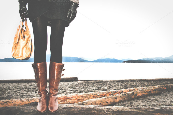 Beachy Fashionista ~ Beauty and Fashion Photos on Creative Market #fashionista #leather #fashion #beach #winter