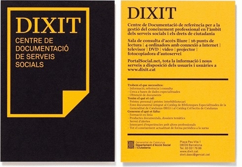 Txell GrÃ cia / Dixit, Centre de DocumentaciÃ³ de Serveis Socials #design #graphic #gracia #dixit #identity #logo #postcard #txell