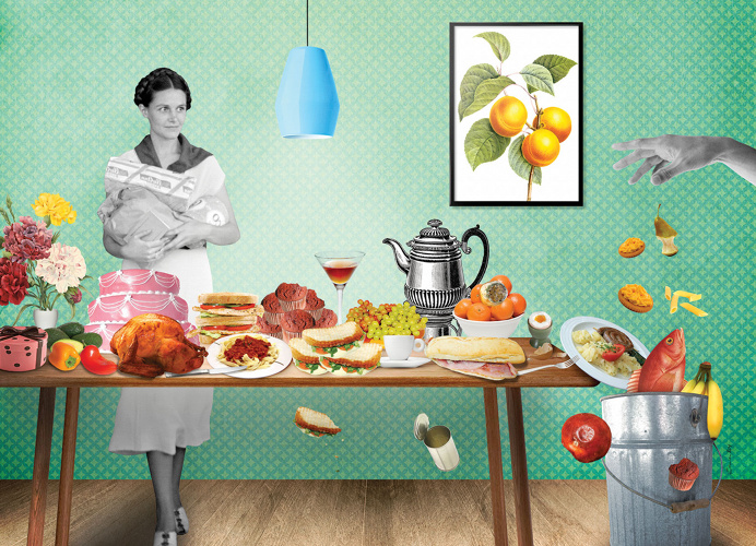 Sonia Roy / The Walrus Discover this great article on food waste in the Walrus magazine of October illustrated by Sonia Roy.