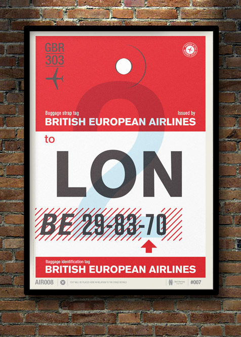 Flight Tag Prints #flight #tag #poster #typography