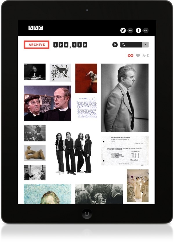 BBC Archive #bbc #ipad #interaction #application #website #archive #app