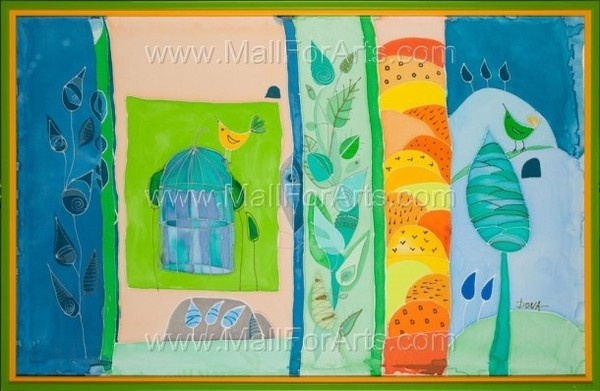 Freedom silk painting #art #painting #silk