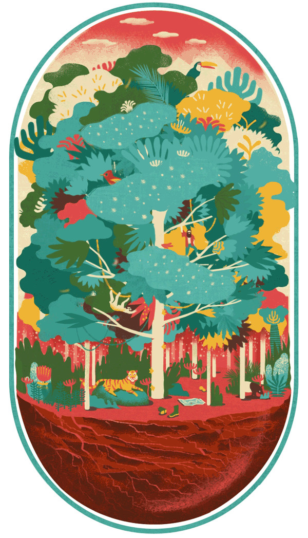Impossible bottles from Rafael B Varona #gif #impossible #bottles #illustration #color #plain