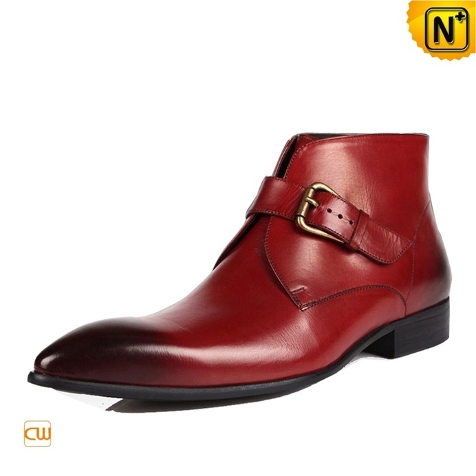 Mens Red Italian Leather Boots CW763337 #italian #boots #leather