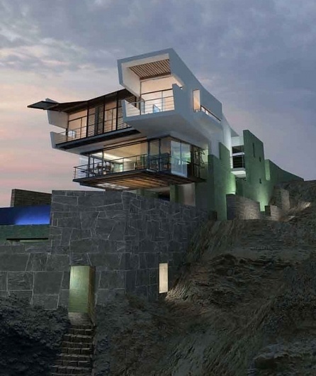Rocky Cliff Lefevre House by Longhi Architects | GBlog #architecture #house