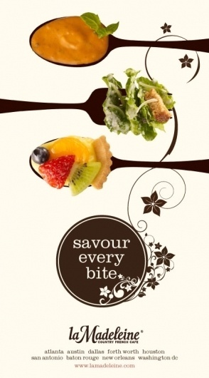 La Madeleine Menu Design by Linda Snorina at Coroflot #design #graphic #food
