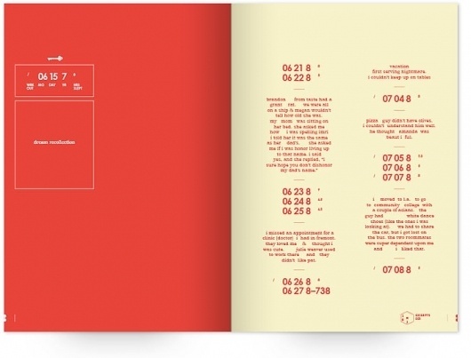 UW Design Show 2011 | Sophie Milton #pages #dream #book #publication #typography