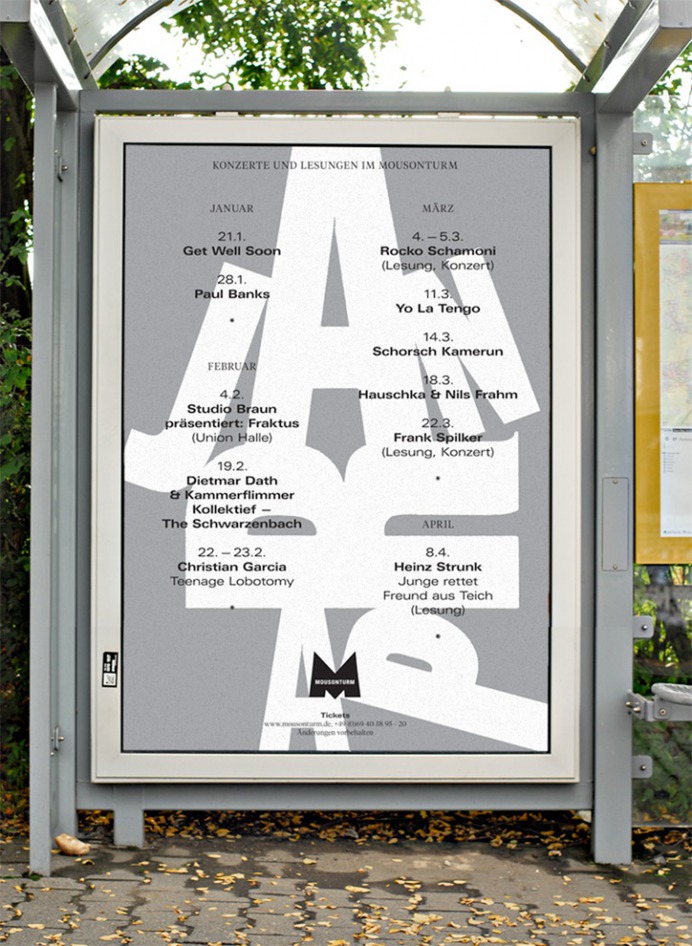 HORT: Mousonturm Konzert Plakate