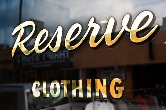 Reserve Window Design by John Downer #signage