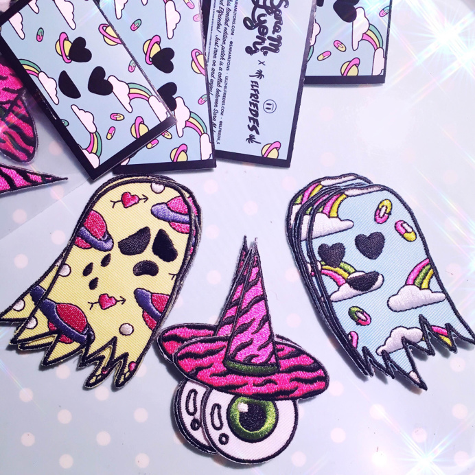 Nice patches by http://elfriedes.tumblr.com/ #inspiration #patch #eye #ghost