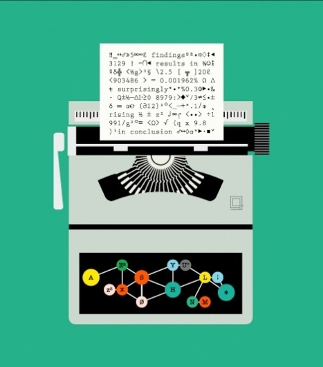 grain edit · Robert Samuel Hanson Illustration #retro #colour #combo #clever #typewriter