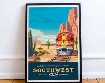 California Zephyr Train Poster Unframed | Etsy