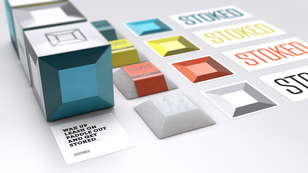 Stoked Surf Wax by Christopher Vinca #packaging #cinema #4d #branding