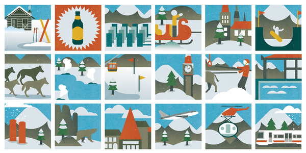 Monocle Alpino - 1 By Radio #print #design #graphic #snow #icons #illustration #monocle #winter