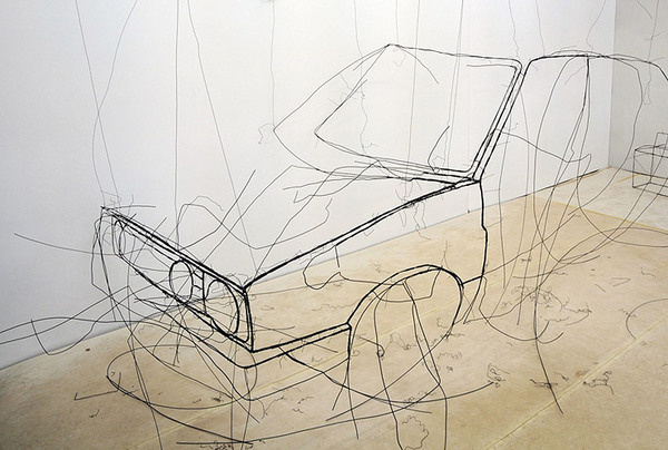 3D wire sculptures by fritz panzer #sculpture