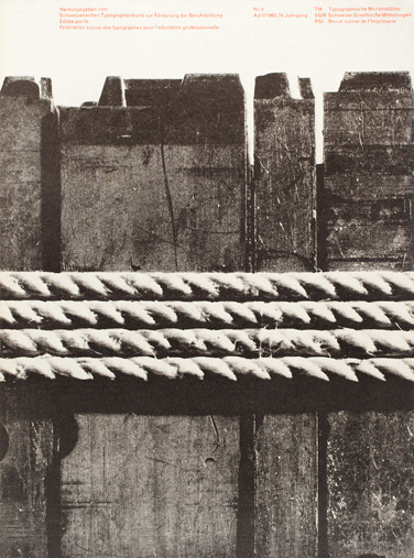 Cover from 1960 Typographische Monatsblätter issue 4 #grids #design #odermatt #cover #siegfried #typography