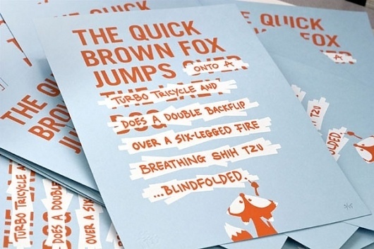 Looks like good Designer Cards by Ross Moody #fox #design #brown #quick #cards #typography