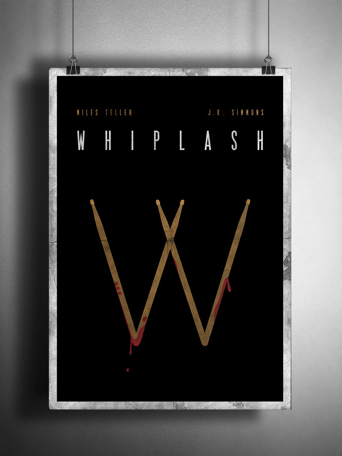 Whiplash Movie Poster Reimagined by Matt Hodin www.behance.net/MattHodin #movie #design #graphic #whiplash #poster #redesigned
