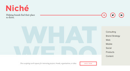 Niche Creative #responsive #clean #simple #website #typography