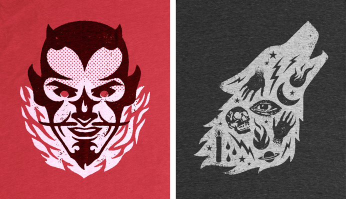 bellwoods, beer, brewery, illustration, devil, wolf, eye, hand, moon