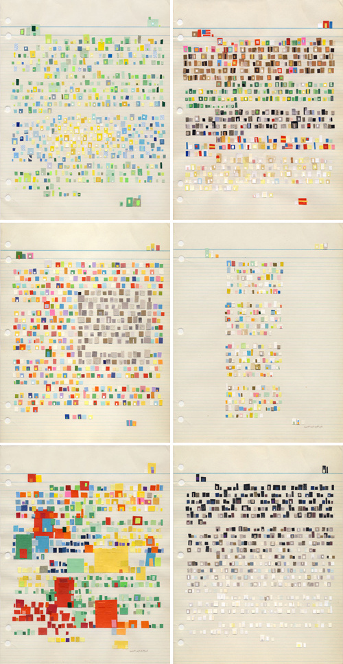 Letter Collages by Catalina Viejo Lopez de Roda #paper #patterns