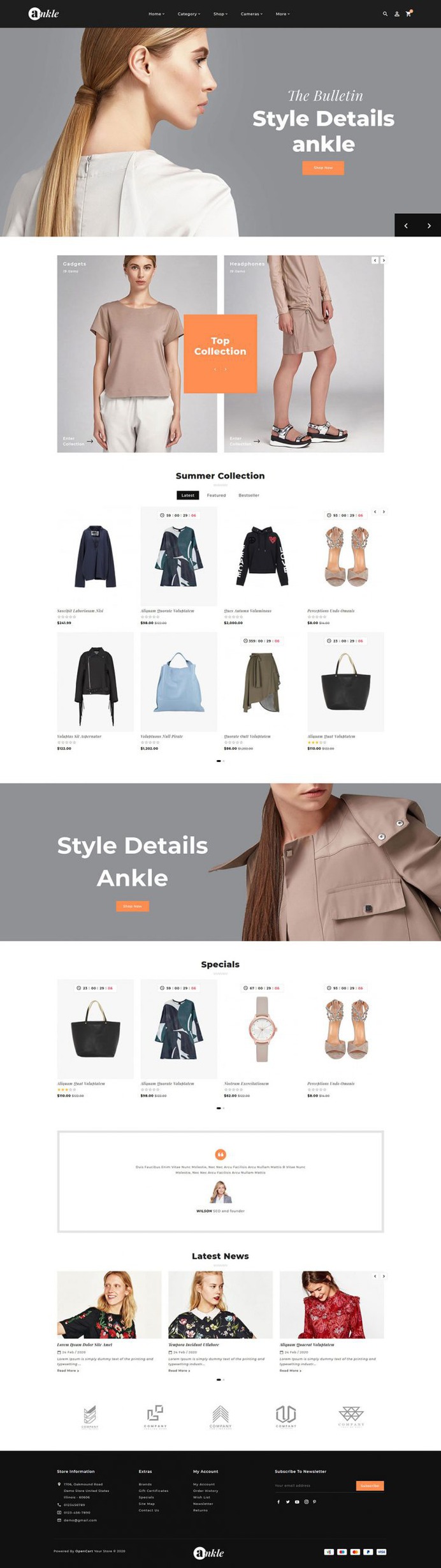 ankle - Boutique OpenCart Multi-Purpose Responsive Theme | TemplateTrip