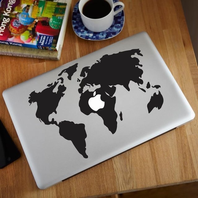 World Map MacBook Decal #tech #flow #gadget #gift #ideas #cool