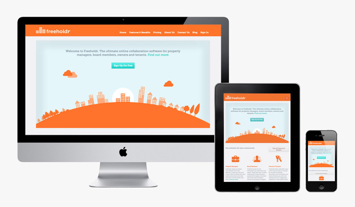 Freeholdr Branding, website and web-app design