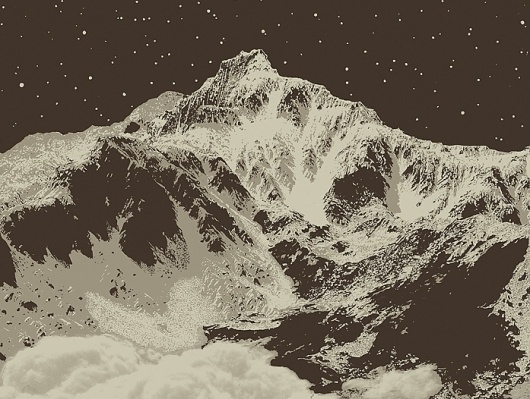 Snowblinded™ - Elk Peak Screen Print #mountain #cozzi #print #denver #colorado #anthony #poster #art #snowblinded