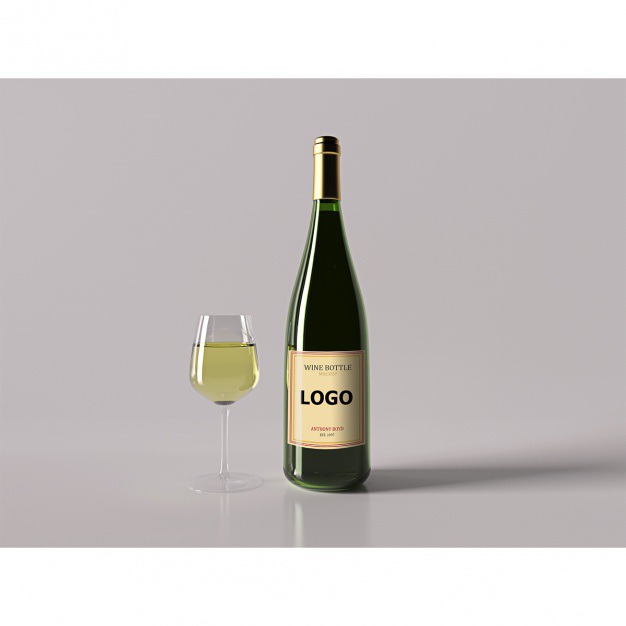 Bottle of wine mockup with glass Free Psd. See more inspiration related to Mockup, Wine, Bottle, Glass, Drink, Alcohol, Wine bottle, Transparent, Beverage, Alcoholic and Alcoholic drink on Freepik.