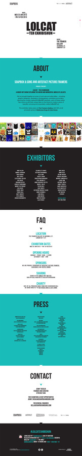 LOLCAT - Teh Exhibishun #oconnell #design #exhibition #website #illustration #lolcat #cats #james #type