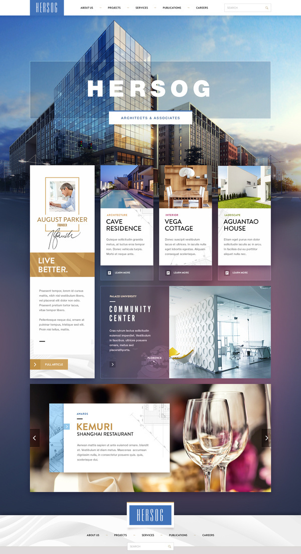 Modular design with a futuristic feel. #modular #web #transparency