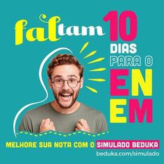 Aproveite o tempo que falta para o Enem e aumente suas chances de conseguir uma nota melhor! Beduka.com/simulado Online e gratuito. #Enem…
