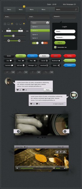 Dark ui design elements psd Free Psd. See more inspiration related to Design, Elements, Ui, Design elements, Psd, Dark, Material, Interface, Vertical, Psd material and Interface elements on Freepik.
