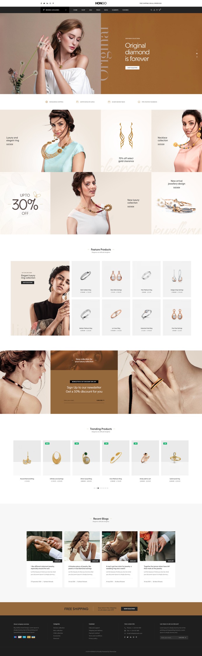 #Hongo #WooCommerce #WordPress Theme for #Jewellery by #ThemeZaa