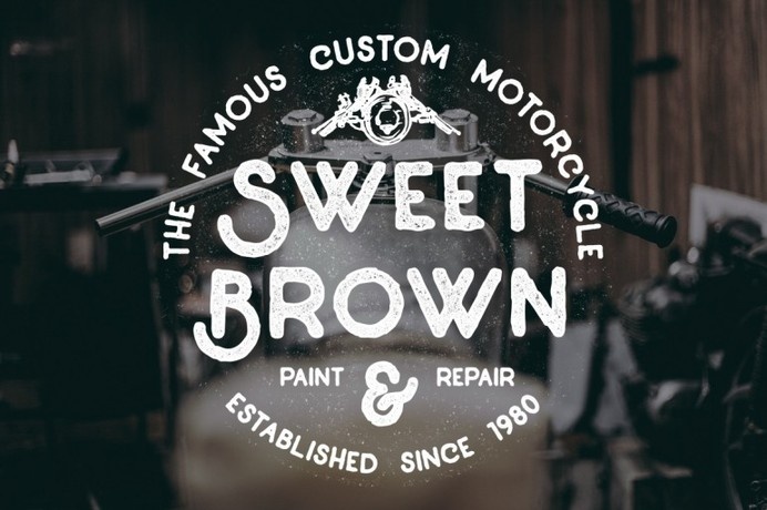 Sweet Brown Paint & repair #lettering #badge #retro #vintage #type #typography