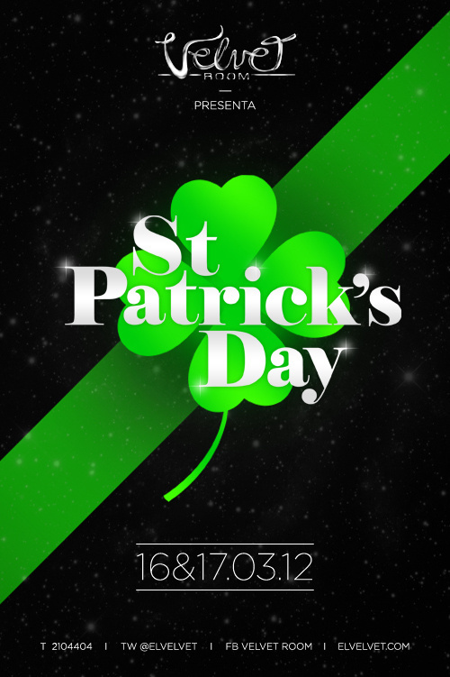 St Patricks Day Flyer Green Classy Design Black Poster St Patricks Day Flyer Green Classy Design Black Poster