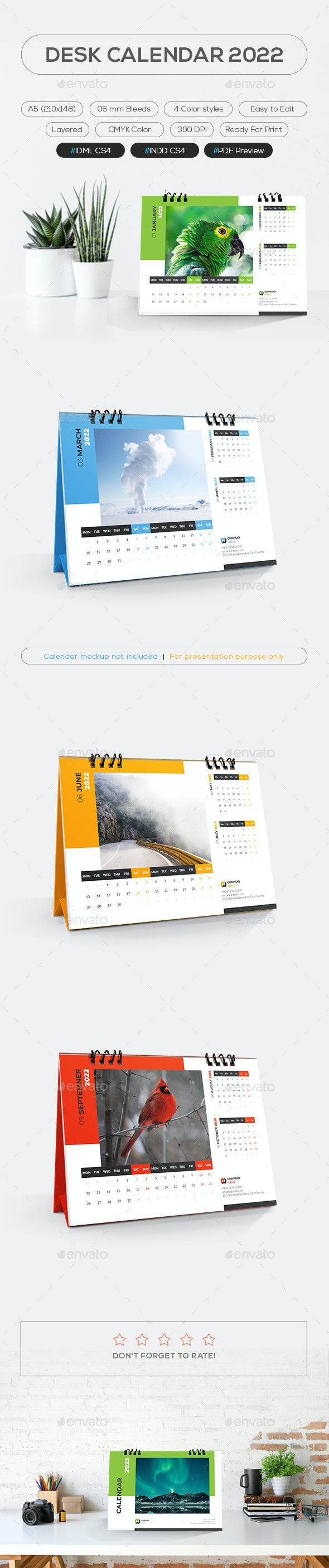 Desk Calendar 2022 - Calendars Stationery