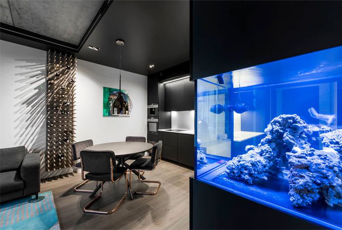 Redeco Composed Bachelor Pad Relying on Trendy Dark Colors - InteriorZine